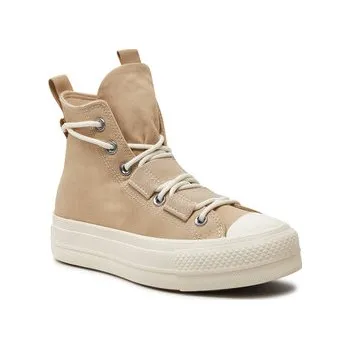 Dámská obuv Plátěnky Converse Chuck Taylor All Star Lift Platform A06494C Béžová 38