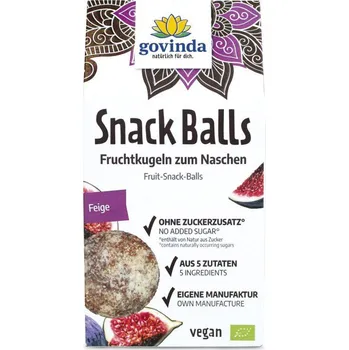 Bonbon Govinda Fíkové kuličky 100g bio