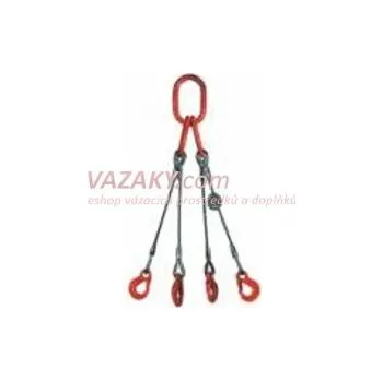 Upínací popruh Ganas spol. s.r.o. LANOVÝ ČTYŘHÁK Ø 8 - 1500 kg Nosnost: 1500 kg, Délka: 4 m, Průměr lana: ø8