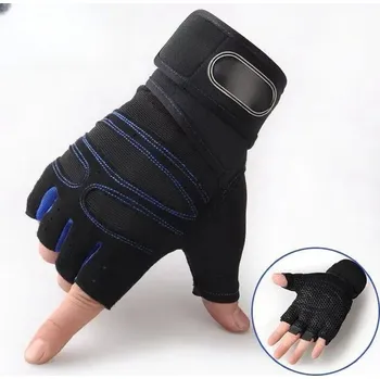 Sportovní fitness rukavice pro muže a ženy - Tmavě modrá,M