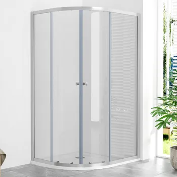 Sprchové dveře WellMall Point As Rocky 100 x 80 kout pravý čirý chrom