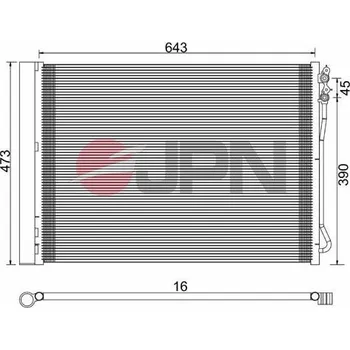 Výparník klimatizace Kondenzátor, klimatizace JPN 60C9085-JPN