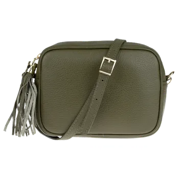Kabelka NovaKabelka.cz Kožená italská crossbody kabelka Bala Verde Scura