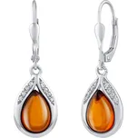 Silvego Stříbrné náušnice s přírodním jantarem JST13327EJ + 2 měsíce na vrácení zboží