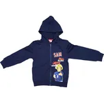 Dětská mikina POŽÁRNÍK SAM tmavě modrá - různé velikosti Velikost: 98 - 104
