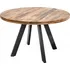 Jídelní stůl Iron Craft kulatý jídelní stůl 120 cm přírodní mango/černý