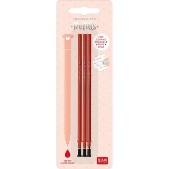 Set náplní do gumovatelných per Legami Refill Erasable Pen - Red, Legami
