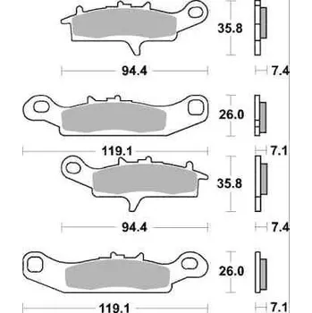 Motodíl Sada brzdových destiček Brembo přední KAWASAKI KSF 450 rok 07-15