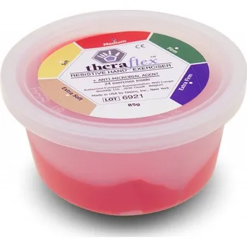 MVS IN MOTION Theraflex Putty Posilovací hmota, střední - červená