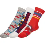 Bellatex Ponožky dětské Auta, 3 páry - vel. 27-30