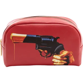 Kosmetická taška Kosmetická taštička TOILETPAPER REVOLVER Seletti 23 x 13 cm červená