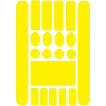 rám kola Ochranná nálepka na rám horského kola proti poškrábání - Typ A Žlutá