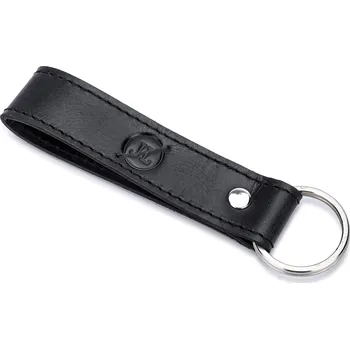 Jaipurleathers černá kožená klíčenka poutko Liam