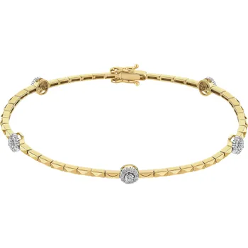 Náramek Zlatý náramek s brilianty - 18 cm - 0,31 ct - ryzost 585 - 211.250