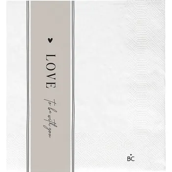 Papírový ubrousek Bastion Collections Papírové ubrousky L - LOVE To be with you, 20ks ZA-NAPKIN-058-L-BT
