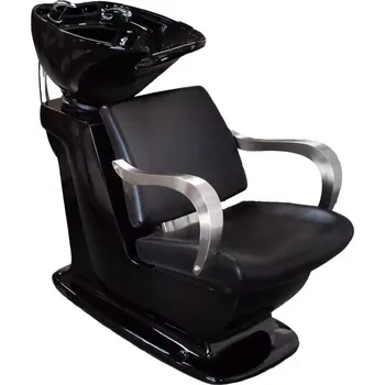 Kadeřnické křeslo Kadeřnický mycí box MAPLE - matná černá