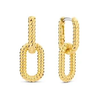 Náušnice Zlacené kruhové náušnice TI SENTO 7963SY