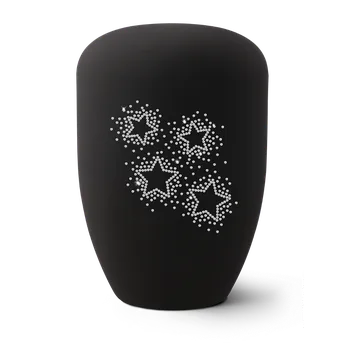 Smuteční dekorace Ekologická urna Karat Stars - Černá