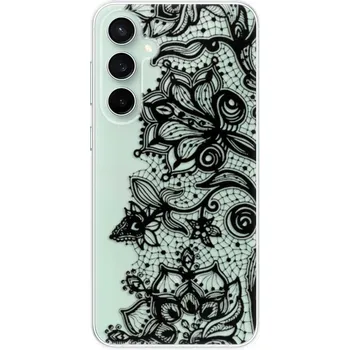 Telefonní příslušenství Odolné silikonové pouzdro iSaprio - Black Lace - Samsung Galaxy S23 FE