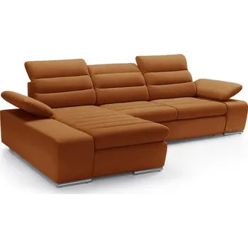 Sedací souprava Sedací souprava KORFU | FUNKČNÍ LÁTKA | levá | rozkládací + úložný prostor | cihlová 54 | AKCE