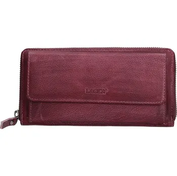 Peněženka Dámská kožená peněženka Lagen Maria - fialová