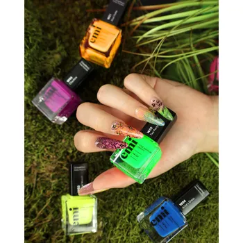 Lak na nehty emi Neonový lak na razítkování Tea Party #W2, 9 ml.