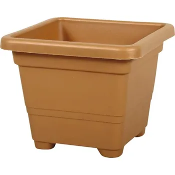 Květináč Květináč plastový Quadrato 45x45x36 cm terakota