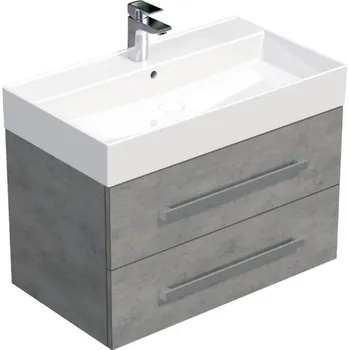 Koupelnový nábytek CUBE WAY skř. s um. SAT 80 beton CUBE46802BESAT
