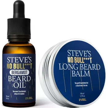 Péče o vousy Steves Beard Balm & Oil Set - Sada balzámu a oleje na vousy