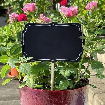 Party dekorace Fotorekvizita - tabulky černé na špejli s rámečkem - 4 ks