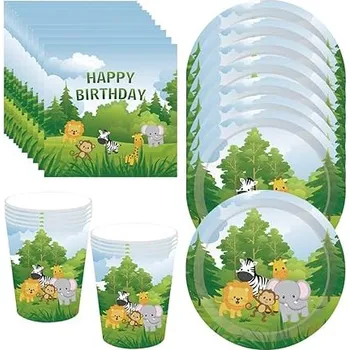 Party dekorace Party papírové nádobí - džungle