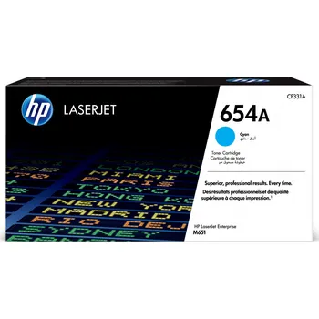 HP 654A Azurová originální tonerová kazeta LaserJet
