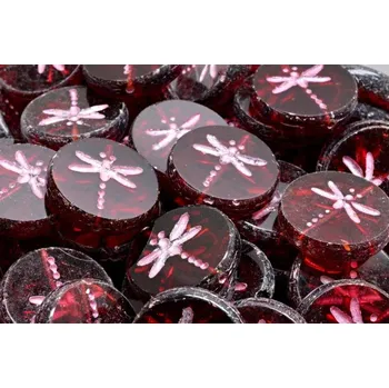 Korálek Ploškované korálky vážka 17 mm č. 41