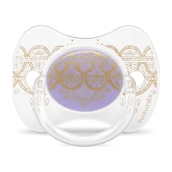 Suavinex Šidítko Premium Couture fyziologické silikon 0-4 m fialové