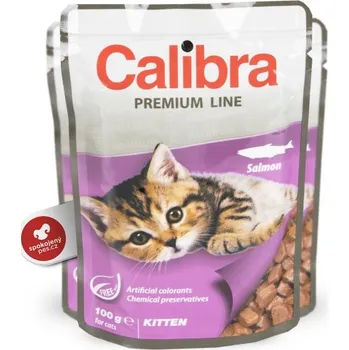 Krmivo pro kočku Calibra Cat Premium kapsička Kitten losos SET 24x 100 g