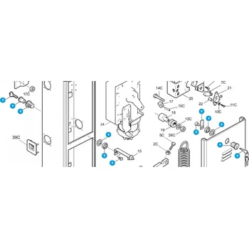 Pohon brány CAME 119RIG213 set dveřního zámku pro závory Came vč. 2 klíčů