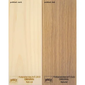 barva a nátěr na dřevo PNZ Tvrdovoskový olej - barevný 0,25 L Odstín: Natural