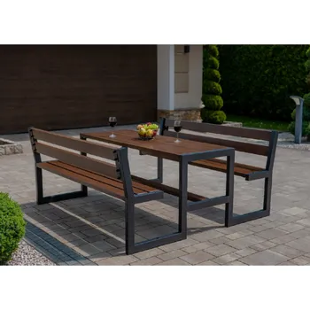 Zahradní sestava Zahradní set BRUT s opěradlem (Olše) Palisandr