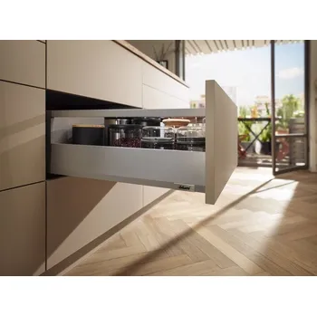 BLUM Merivobox E 500 mm, 40 kg, Indium šedá, Inserta, KOMPLET (BLUM Merivobox E 500 mm, 40 kg, Indium šedá, Inserta, KOMPLET)