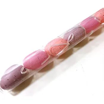 Velikonoční dekorace Vajíčka PVC 6 cm v tubě - růžovo-fialová - 6 ks