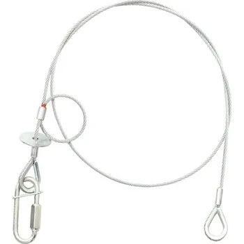 Lanko pro jízdní kolo Lanko jistící bond 3 mm x 1000 mm s karabinou, stříbrné