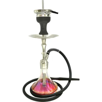 Čistič dýmky Vodní dýmka Aladin MVP 360 nerez 43 cm Shiny Bottom Red