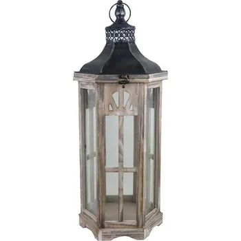 Svícen Dřevěná lucerna malá D6045/M