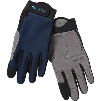 Rybářské oblečení Westin Rukavice Drip Upf Glove Petrol Blue Velikost: XL
