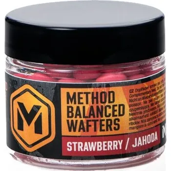 Boilies Vyvážené Boilies Mivardi Balanced Wafters 8mm 20gr Jahoda