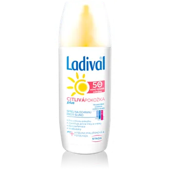 Přípravek na opalování Ladival Citlivá pokožka plus sprej SPF50+ 150 ml