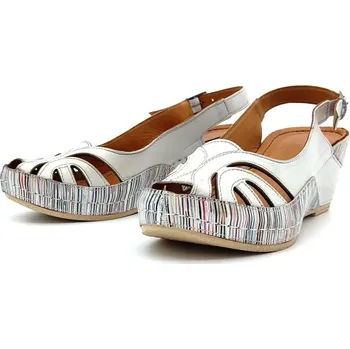 Dámské sandále Dámské kožené sandále 1526 500/560 bílé Iberius Barva: Bílá, Velikost: 41