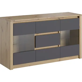 Komoda GALA Prosklená kombinovaná komoda Malta K2D Zvolte provedení: Šedá