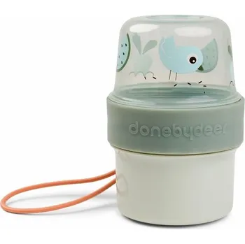 Svačinový box DONE BY DEER zásobník na svačinu TO GO BIRDEE vel. S Zelená