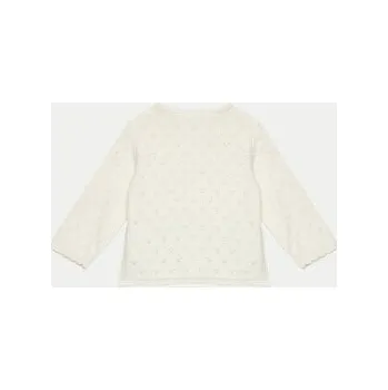 Dámský svetr Coccodrillo Kardigan WC4172202GEN Écru Regular Fit 80